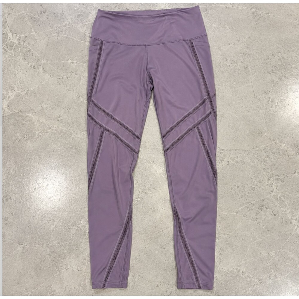 Victoria's Secret Sport Knockout Purple Mesh Leggings Womens M Athletic Workout